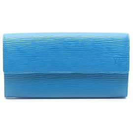 Louis Vuitton Cartera Sarah de cuero Epi Otro Verde