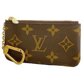 Louis Vuitton Monogram Pochette Clé Wallet/Coin Case Brown