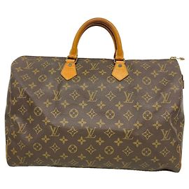 Sac à main Louis Vuitton Monogram Speedy 40 Marron