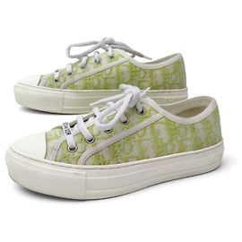 CHAUSSURES BASKETS CHRISTIAN DIOR WALK N DIOR OBLIQUE KCK211OBE 37 TOILE Vert