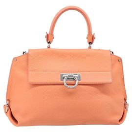Salvatore Ferragamo Sofia Satchel Leather Medium Orange