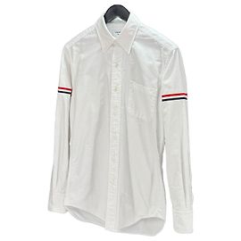 Thom Browne Camisa de algodón Oxford White Blanco