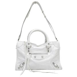 Balenciaga Le City Bag Small Arena Lambskin Optic White Blanc