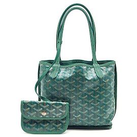 Sac cabas Goyard Mini Anjou en cuir vert Vert