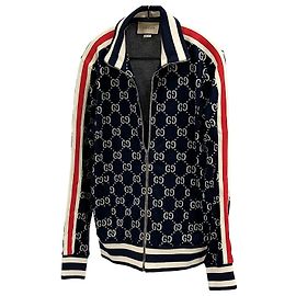 Gucci Technical Track Zip-Up Jacket Blue