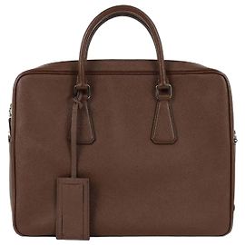 Prada Borsetta in pelle Saffiano Coffee Marrone