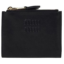 Miu Miu AEFX Women's Napa Leather Card Holder Black