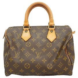 Sac à main Louis Vuitton Monogram Speedy 25 Marron