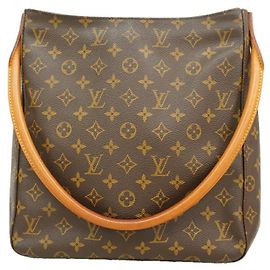 Borsa a tracolla Louis Vuitton Monogram Looping GM Marrone