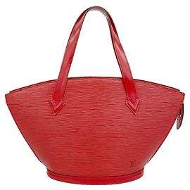 Sac à main Louis Vuitton Epi Saint Jacques Rouge