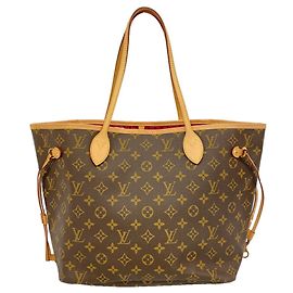 Sac Cabas Louis Vuitton Monogram Neverfull MM Rose