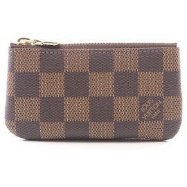 Louis Vuitton Pochette Clé Damier Ebene Wallet Marron
