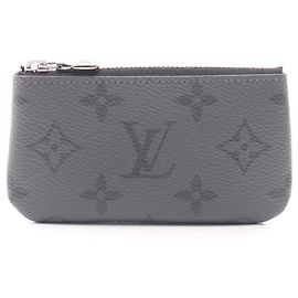 Louis Vuitton Pochette Clé Monogram Eclipse Reverse Wallet Castaño Negro