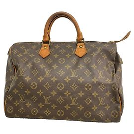 Sac à main Louis Vuitton Monogram Speedy 35 Marron