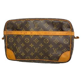 Borsa a pochette Louis Vuitton Monogram Compiegne 28 Marrone