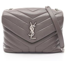 Sac à épaule Yves Saint Laurent Loulou Small Marron