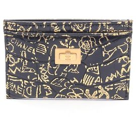 Tarjetero Chanel 2.55 Graffiti Negro