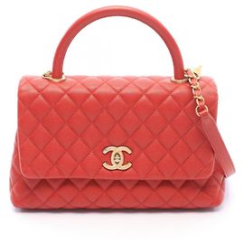 Borsa Chanel Coco Handle 29 Top Flap Rosso