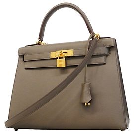 Hermès Hermes Kelly 28 Handtasche Grau