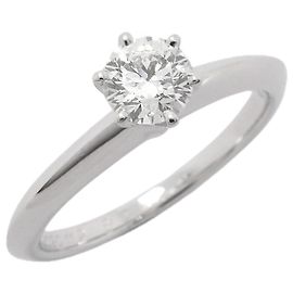 Tiffany & Co. Solitaire Band Ring in Platinum Other