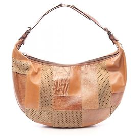 Sac à épaule Patchwork Christian Dior Marron Multicolore