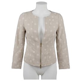 Veste courte à pois beige Valentino Beige