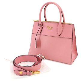 Bolsa de mão/ombro 2-way Prada Saffiano Rosa