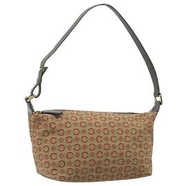 Céline CELINE C Macadam Canvas Handtasche Beige Gold Auth 199397 Beige Golden