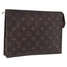 LOUIS VUITTON Monogram Poche Toilette 26 Pouch M47542 LV Auth 199945 Monogramma