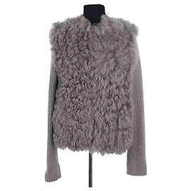 Joseph Grey Leather Jacket M Grey