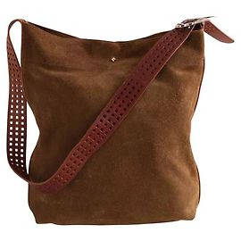 Autre Marque Bolso de hombro Herbert Frère Soeur de cuero camel Camello