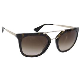Occhiali da sole PRADA Plastica Nero Tono Oro Auth BA15440 Nero Altro