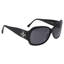 Gafas de sol LOUIS VUITTON Ursula Strauss Plastic Black Z0145E LV Auth BA15451V Negro Plata