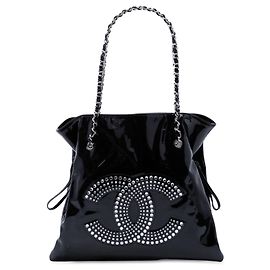Bolso Tote Chanel Bon Bon Large de charol negro Negro