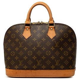 Brown Louis Vuitton Monogram Alma PM Handbag Brown