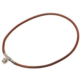 Colar Choker Kite em couro marrom Hermès Marrom