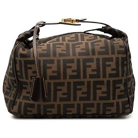Sac à cosmétiques Vanity Fendi Zucca Canvas Marron Marron