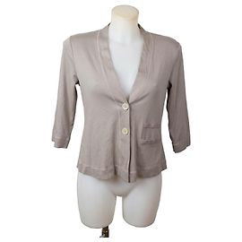 Veste Fabiana Filippi beige en maille avec boutons Beige