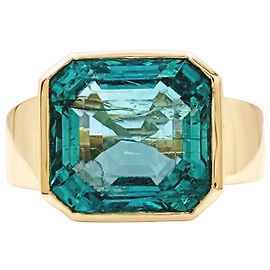 Autre Marque Anello a sigillo in oro giallo e smeraldo. Altro