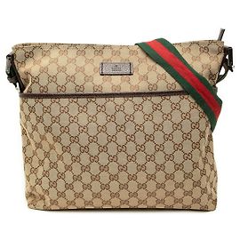 Bolsa tiracolo Gucci GG Canvas Web bege Bege