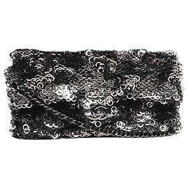 Chanel Sac Classic Single Flap à sequins Argent 2020 Argenté