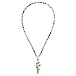 Balenciaga Goth Snake Necklace Silvery