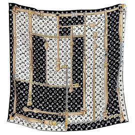 Sciarpa Louis Vuitton Monogram Confidential Nero Monogramma