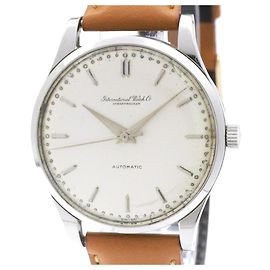 Orologio automatico da uomo IWC Schaffhausen C.852 in acciaio inossidabile e pelle Altro