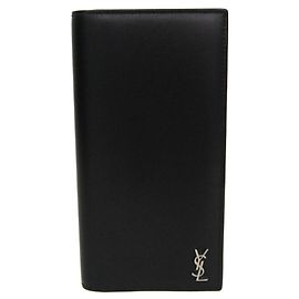 Yves Saint Laurent Tiny Cassandra Bi-Fold Wallet Black