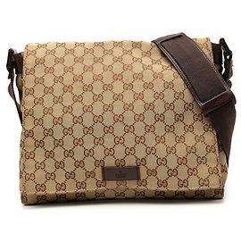 Gucci Beige GG Canvas Messenger Bag Beige