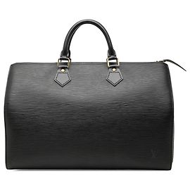 Louis Vuitton Black Epi Speedy 35 Noir