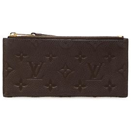 Louis Vuitton Brown Monogram Empreinte Pochette Felicie Zippered Insert Brown Dark brown