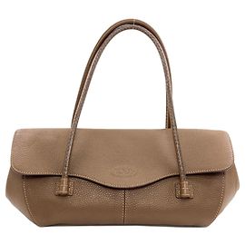 Tod's Cornish Wave Tote Bag Brown