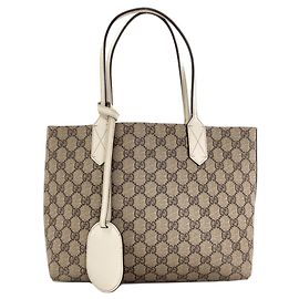 Borsa Tote Reversibile Gucci GG Supreme Marrone Bianco